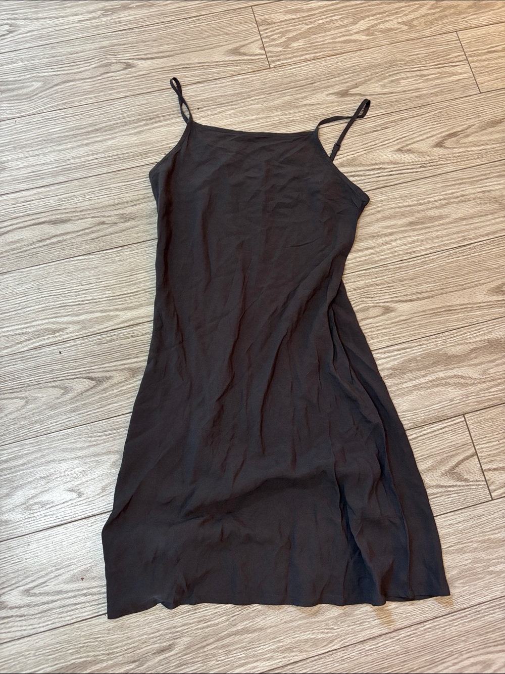 H&M Black Mini Slip Dress with Spaghetti Straps